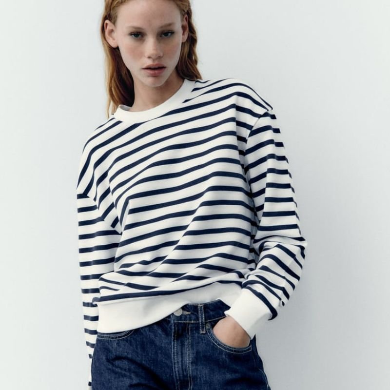 полосатая толстовка Zara