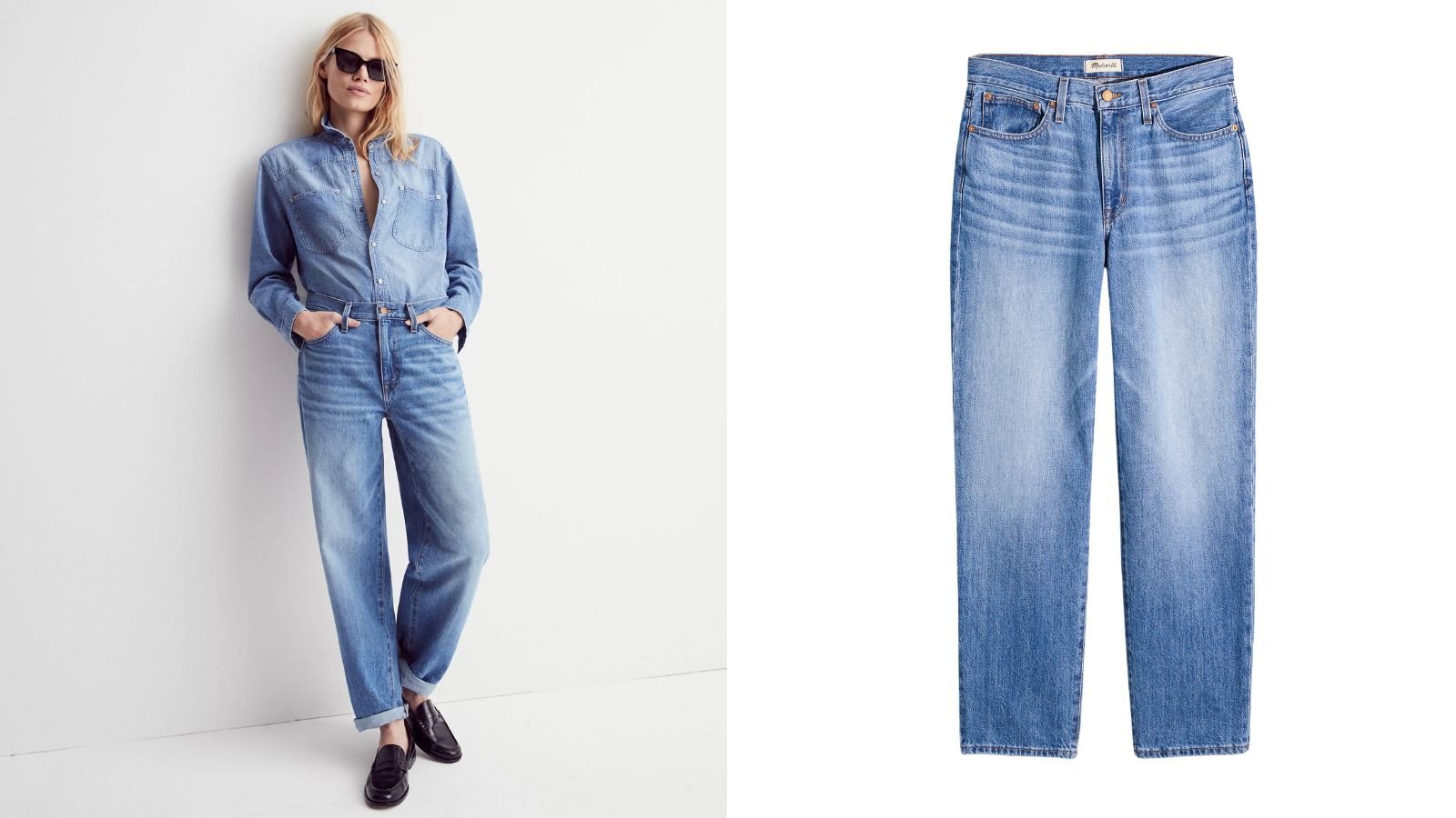 Модель в джинсах для мальчика Madewell показала лучшие джинсы для женщин старше 50 лет.
