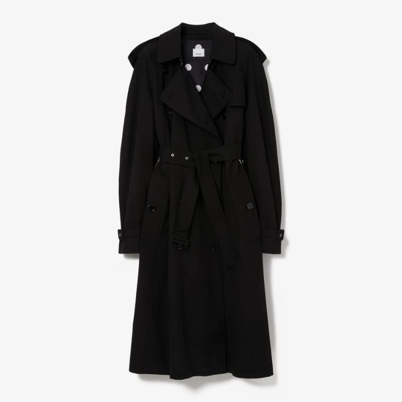 черный длинный тренч Burberry