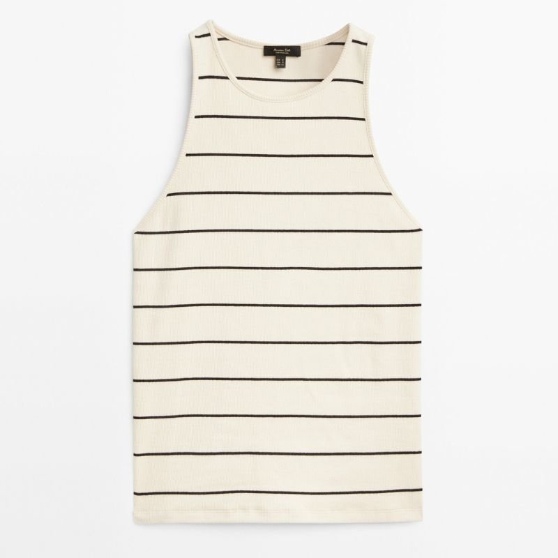 Massimo Dutti Ribbed Tank плоская планировка