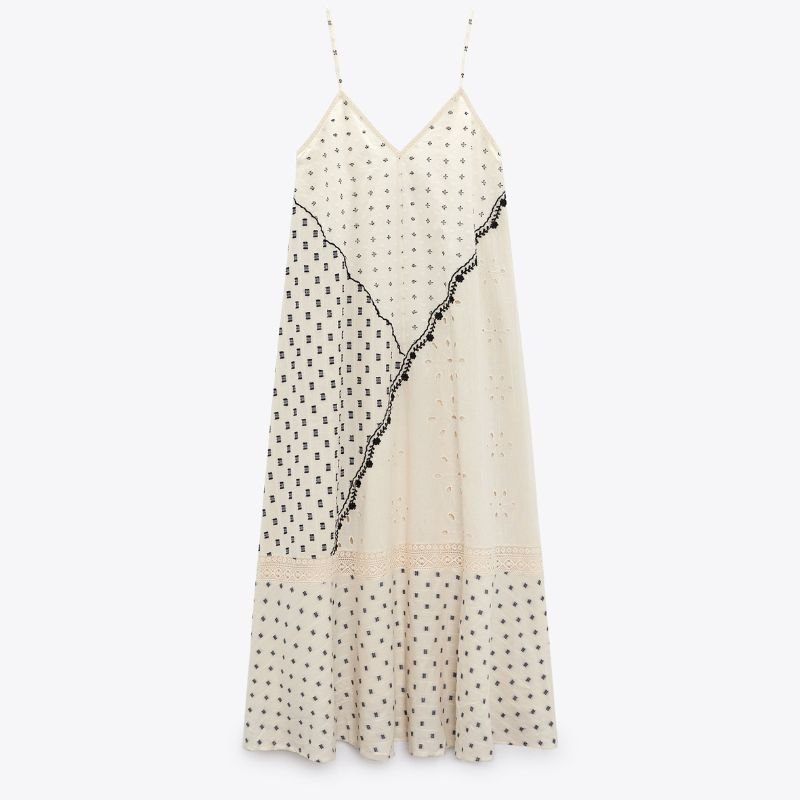 платье в стиле пэчворк Zara