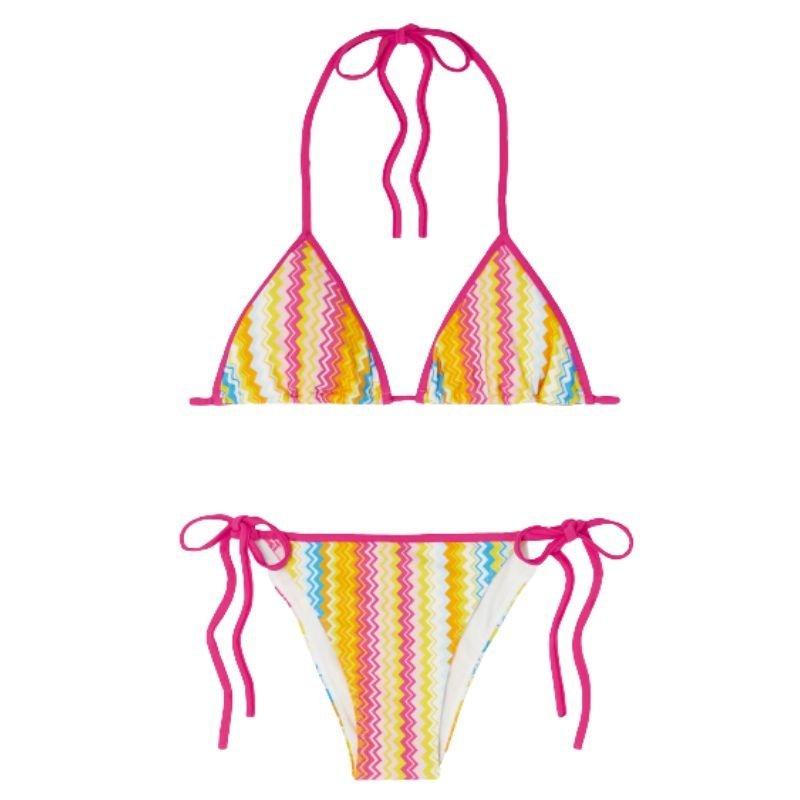 Бикини с треугольными чашечками и принтом Missoni Mare с вырезом халтер