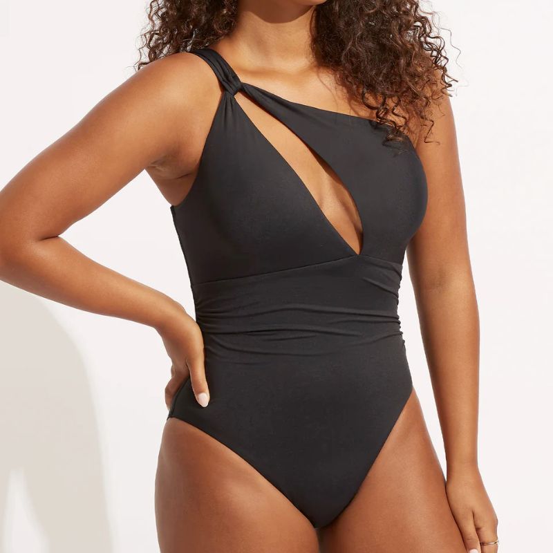 Слитный купальник Seafolly Collective на одно плечо