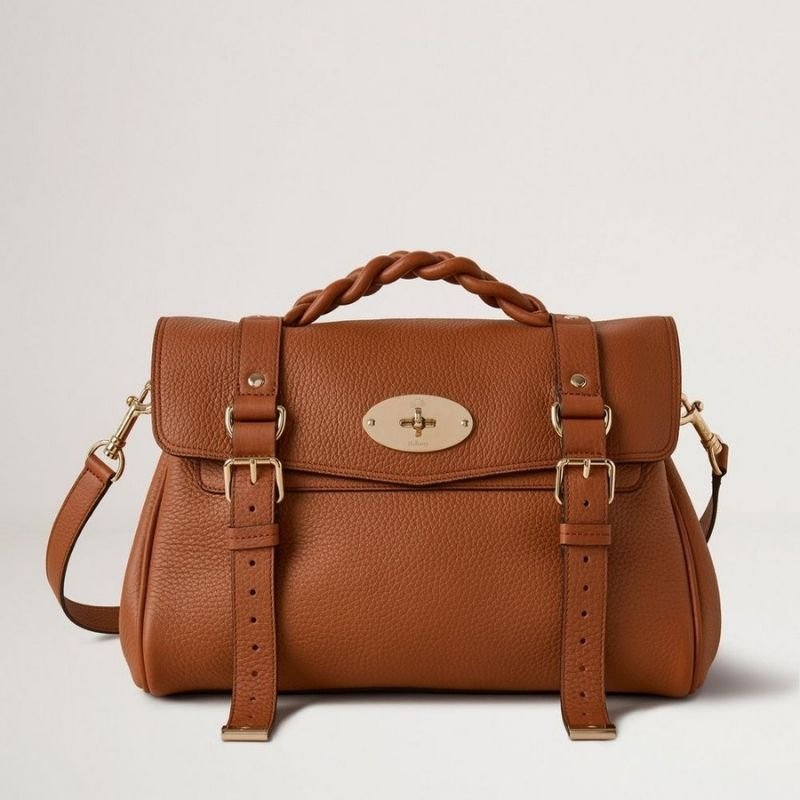 Сумка Mulberry Alexa коньячного цвета