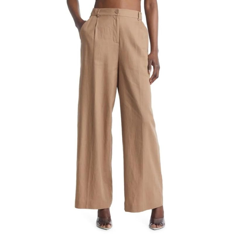 Брюки Nordstrom Open Edit из смеси льна