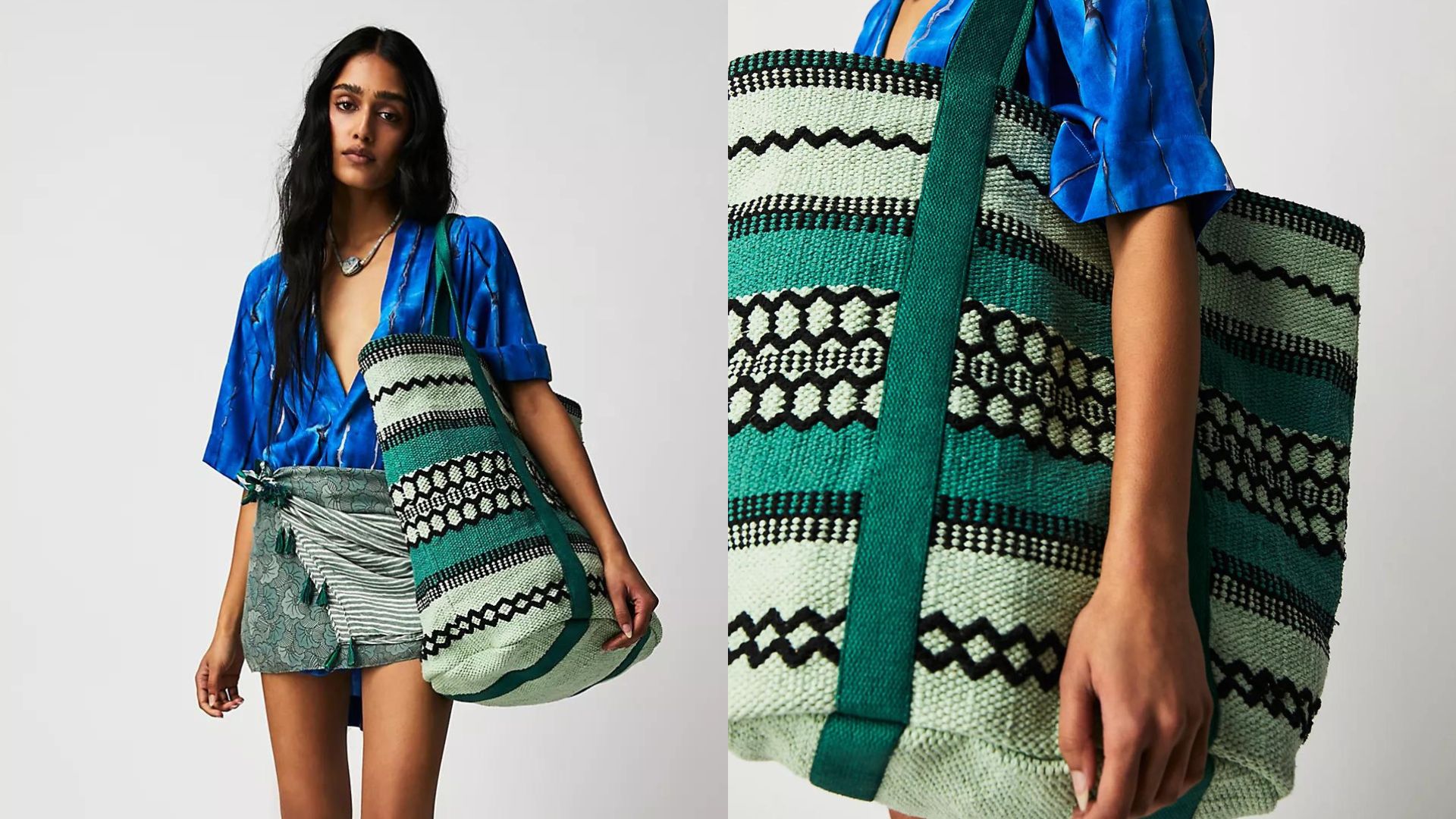 Композиция модели в большой сумке free people gold Coast