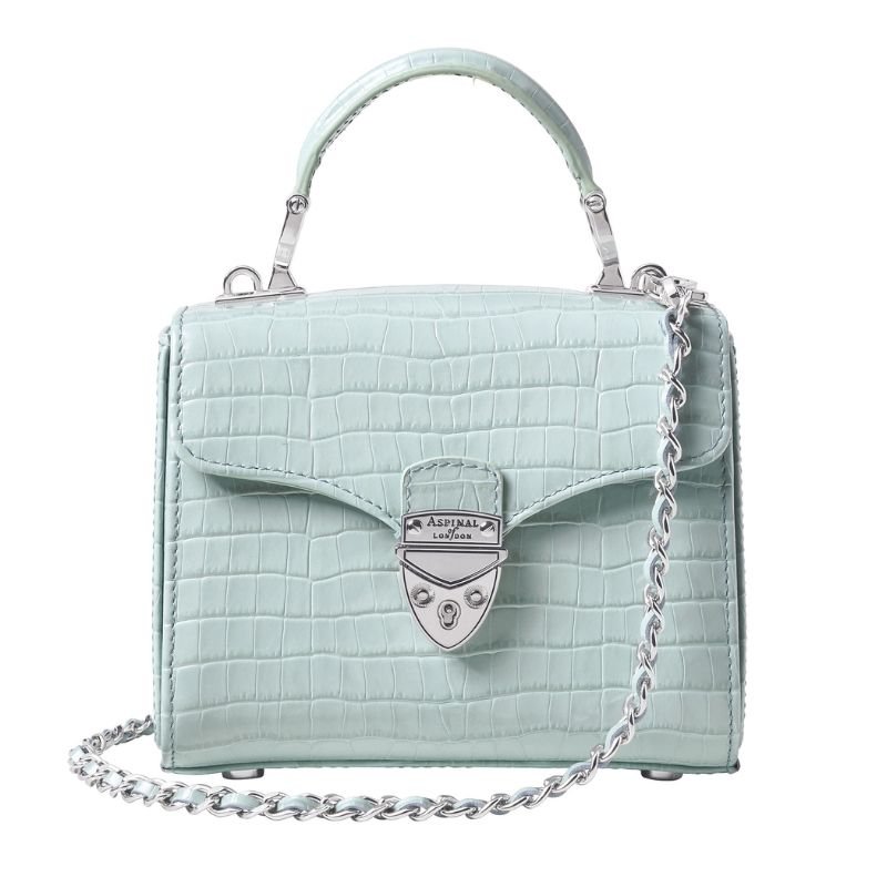 Голубая мини-сумка Mayfair Aspinal of London