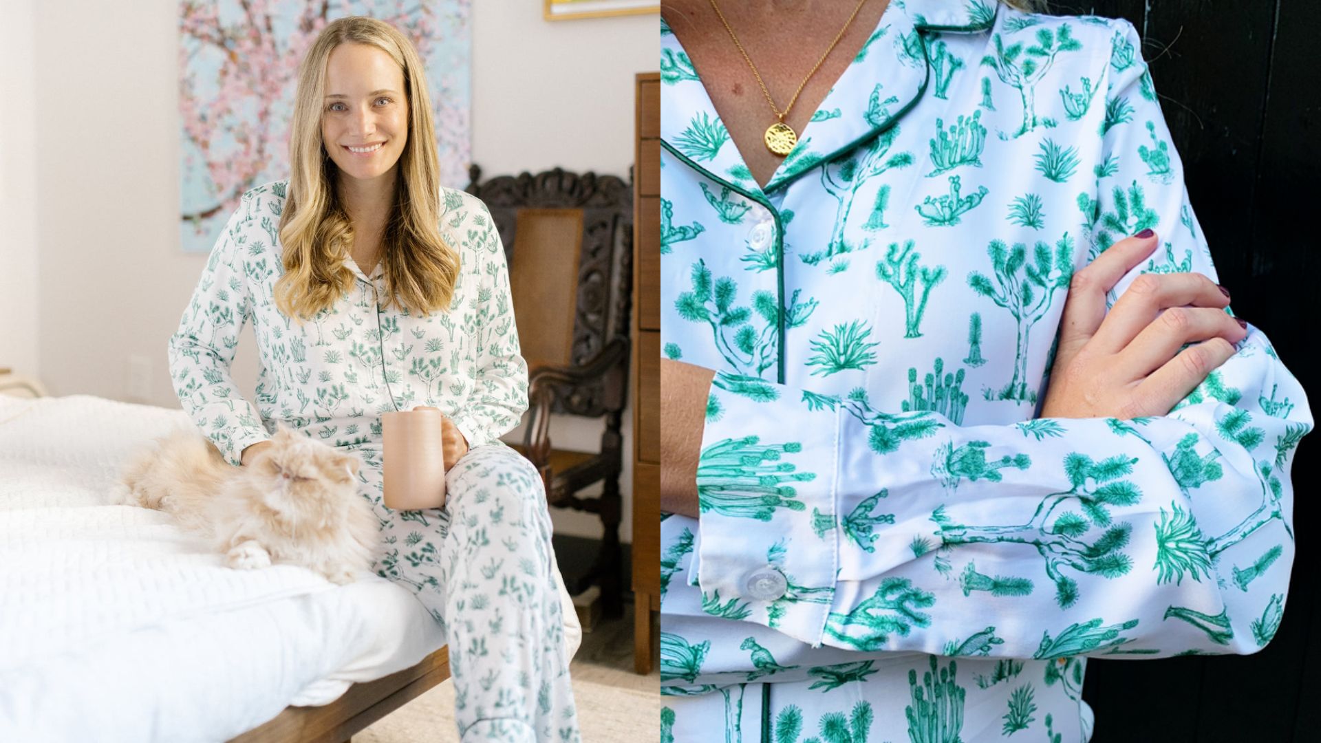 составная часть модели в пижамном комплекте Nightire Desert Toile