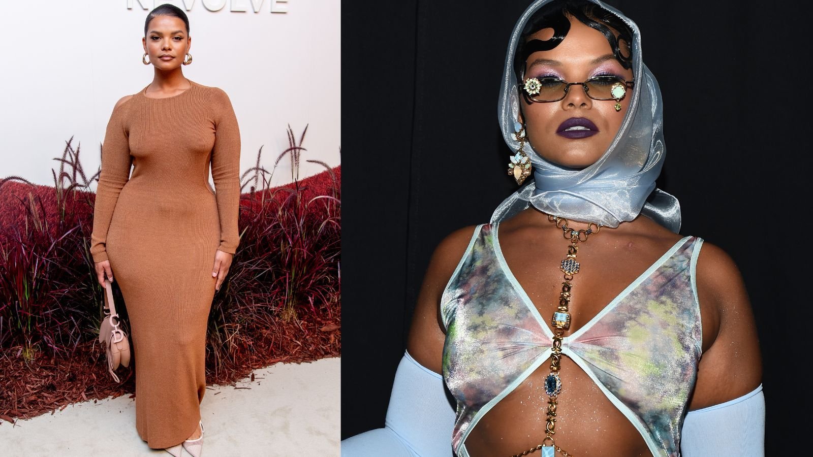 Лесли Сидора сфотографировалась на красной дорожке и на показе Fenty