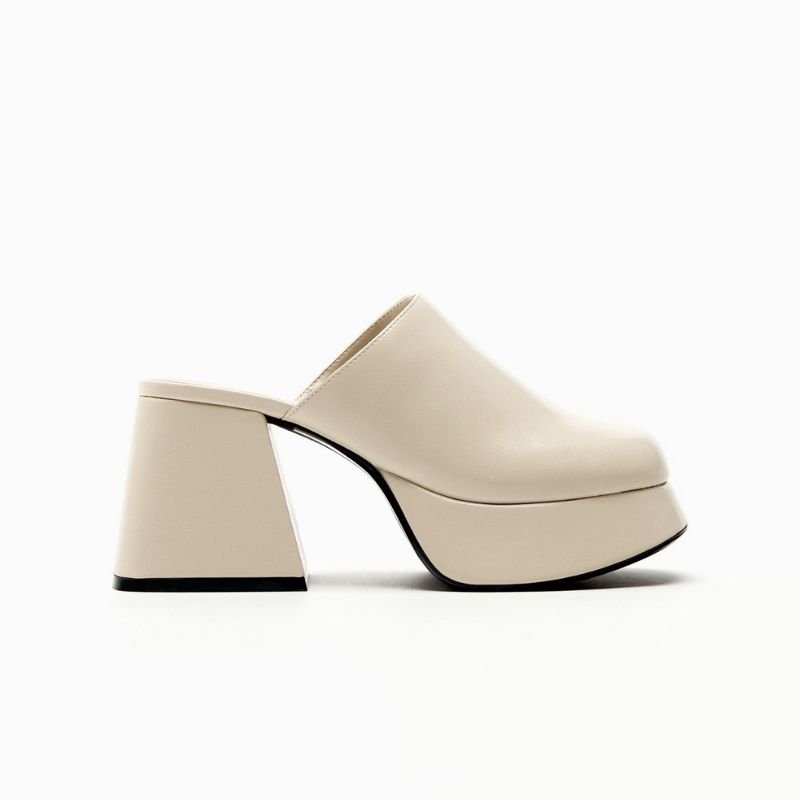 Широкие сабо Zara на платформе с массивным каблуком