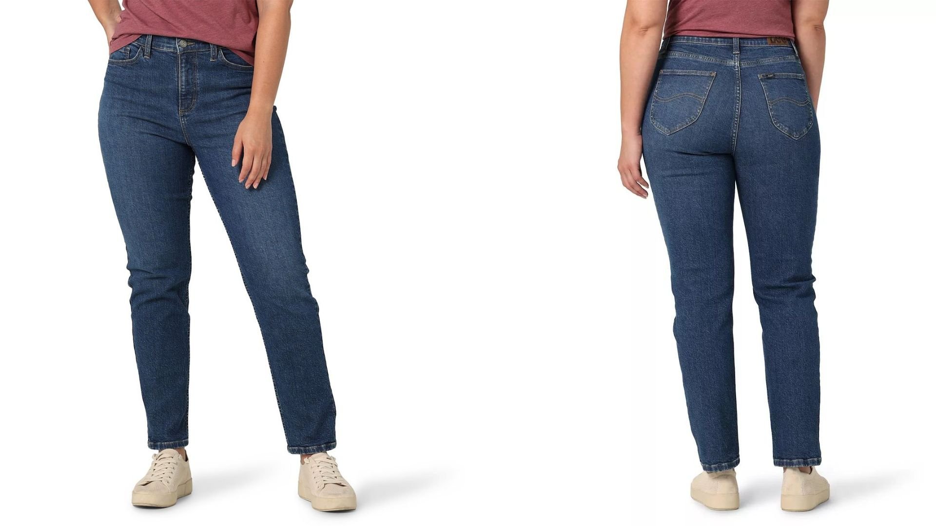снимок модели в джинсах Lee Legendary High-Rise Mom Jeans