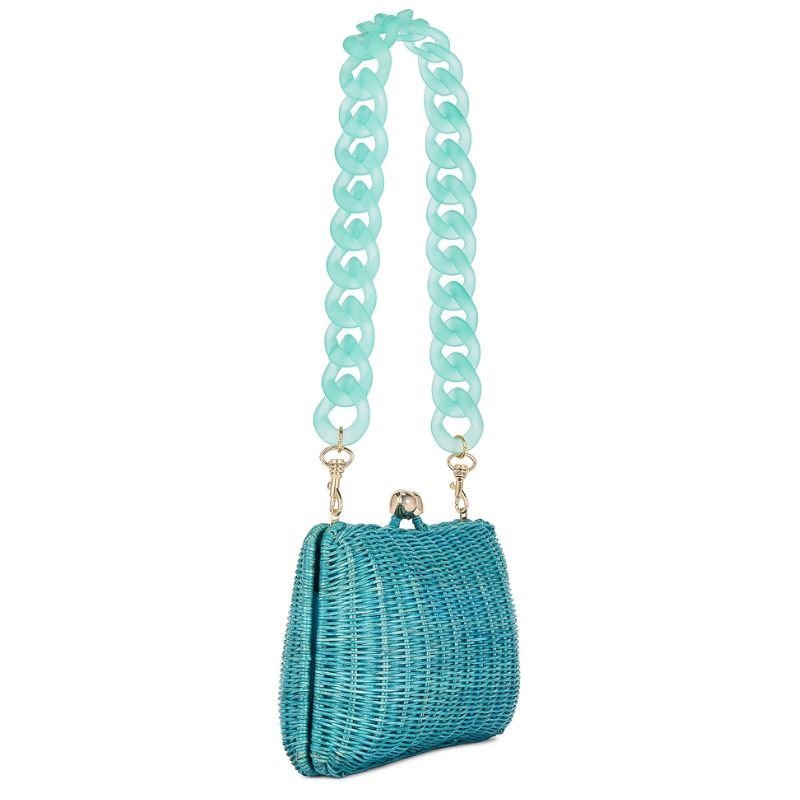 бирюзовый клатч serpui charlotte