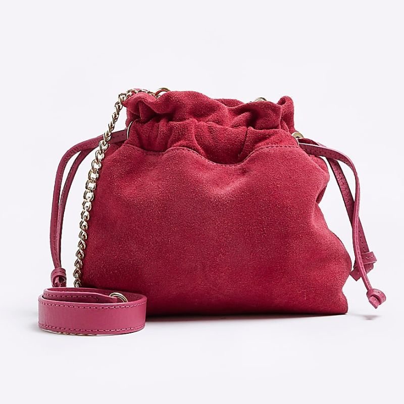 Розовая замшевая сумка River Island