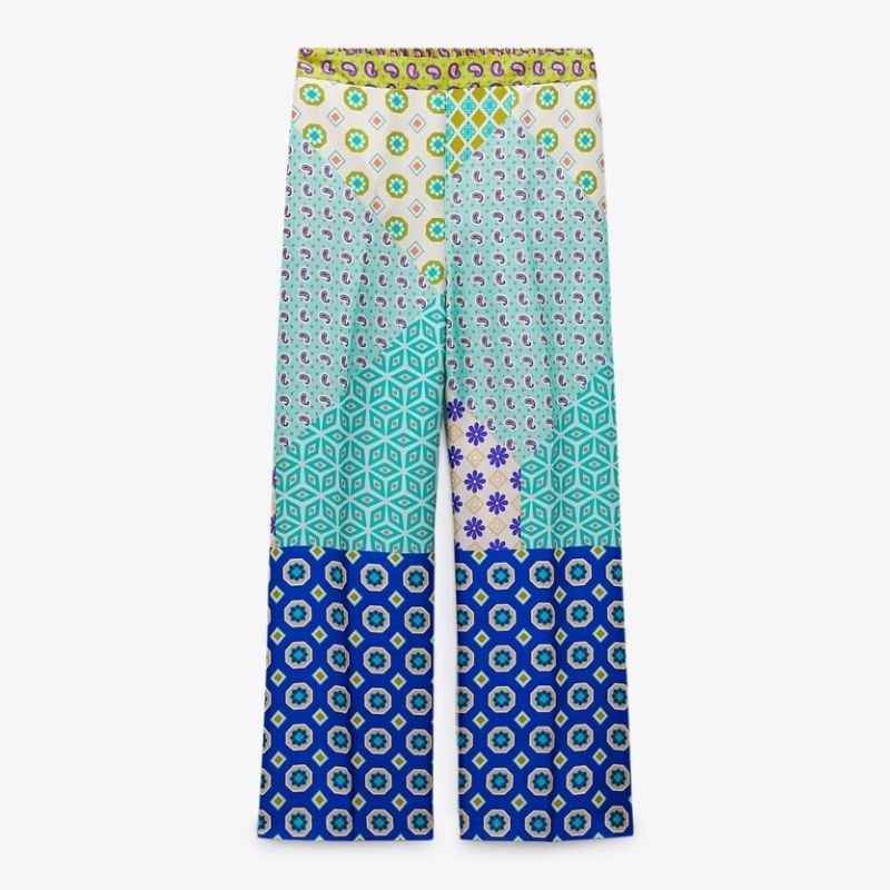 брюки Zara с принтом