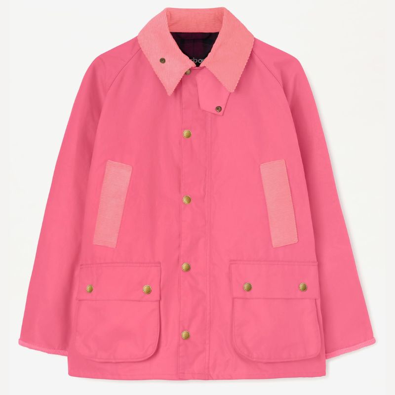 Розовая вощеная куртка barbour Palm Angels x Barbour Malik Bedale на плоской подошве