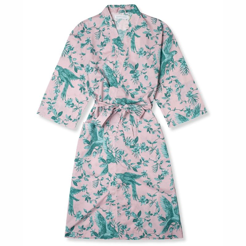 Десмонд и Демпси The Bromley Parrot Print Pink/Blue flat lay
