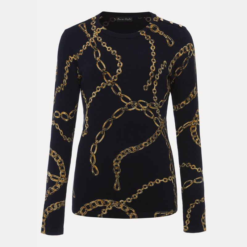 плоская планировка восьмой фазы Cheska Chain Print Knit