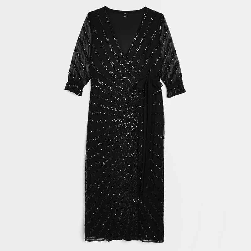 черное платье River Island
