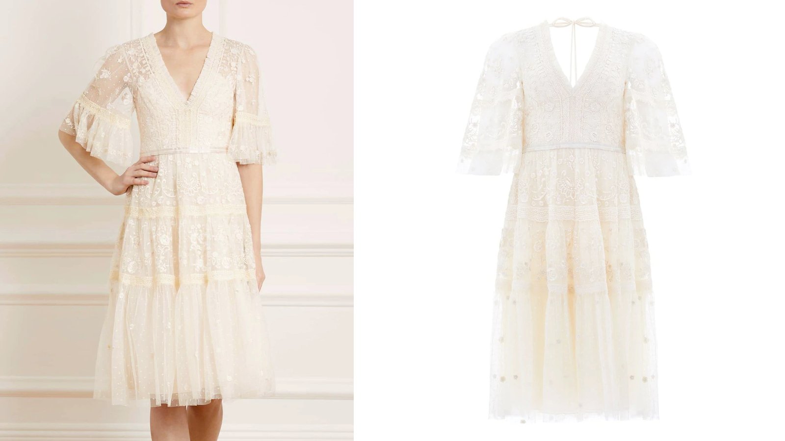 Кружевное платье миди Needle and Thread Lottie