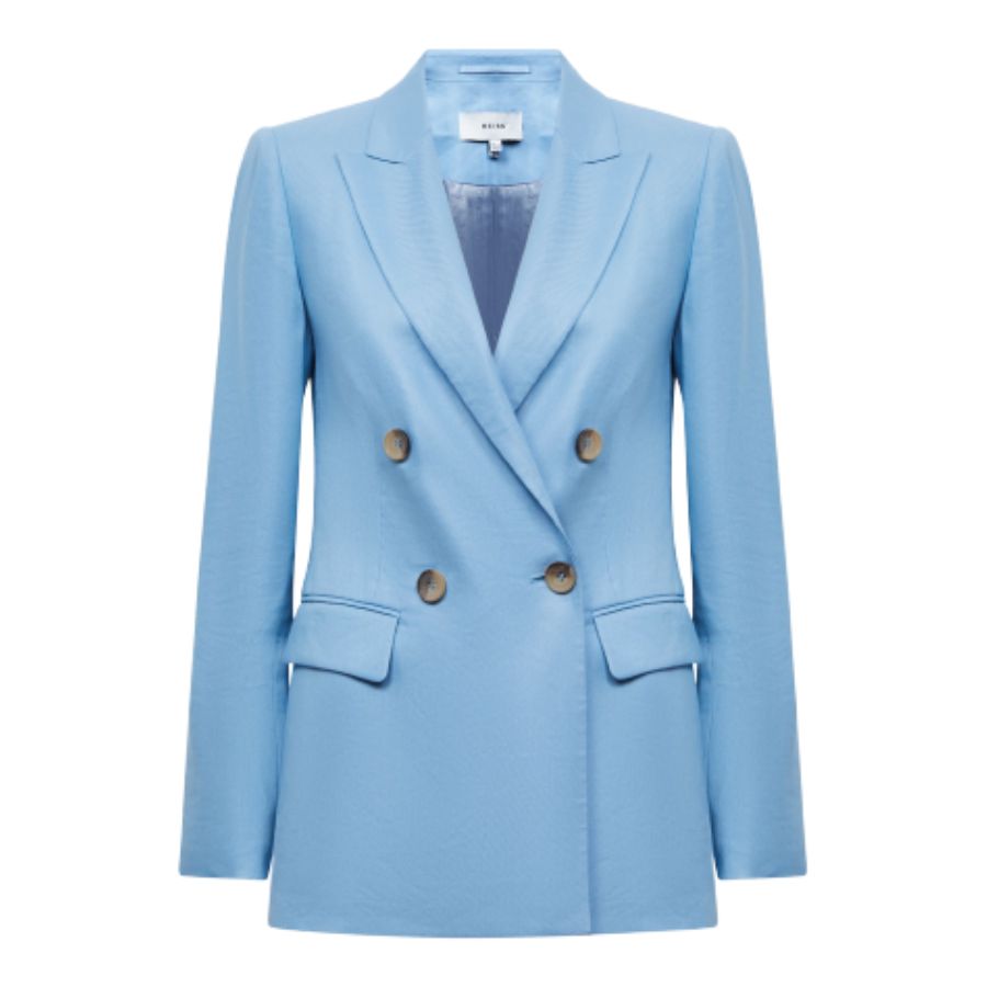 Двубортный льняной блейзер Reiss Hollie