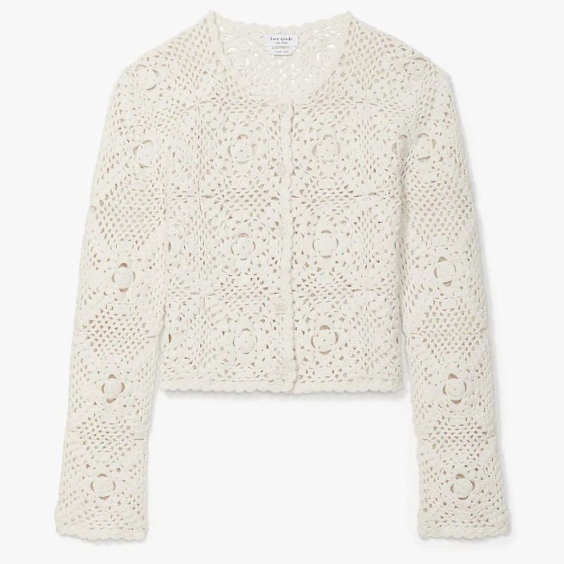 плоская планировка кардигана Kate Spade Crochet