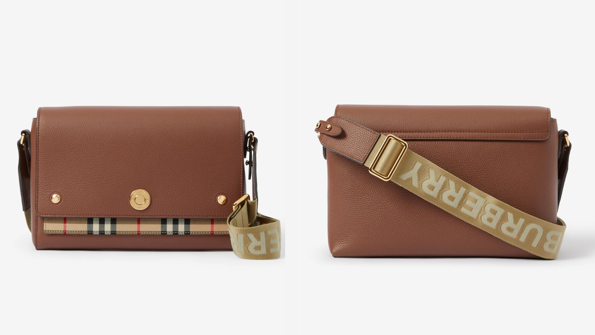 композитная сумка Burberry Note Bag в коричневом цвете