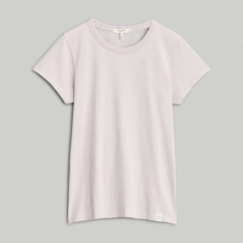 плоская сиреневая футболка Rag & Bone Slub Tee