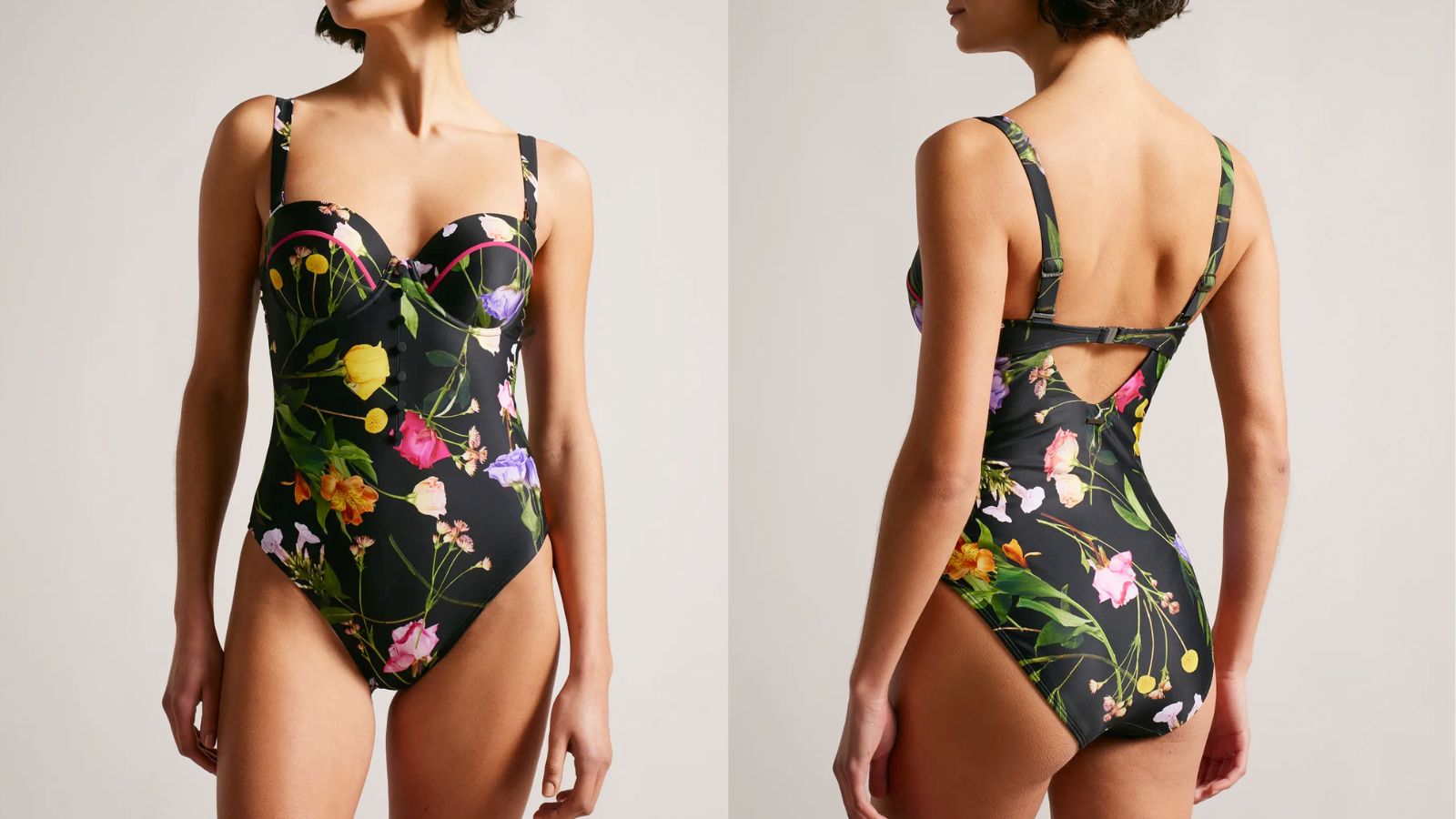 Купальный костюм балконет с цветочным принтом Ted Baker