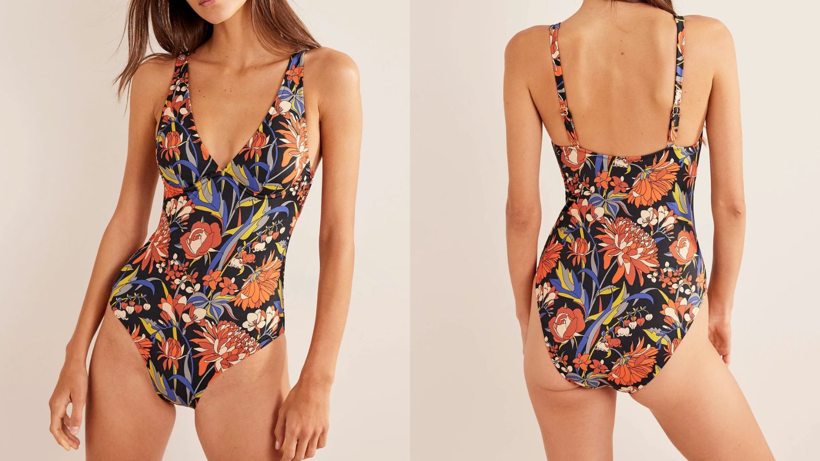 Boden Voop Cup-size Swimsuit купальник с цветочным принтом