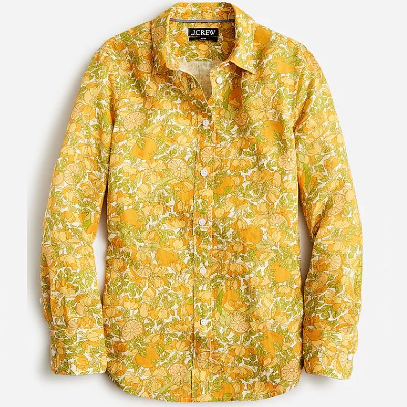 лимонная рубашка J.crew