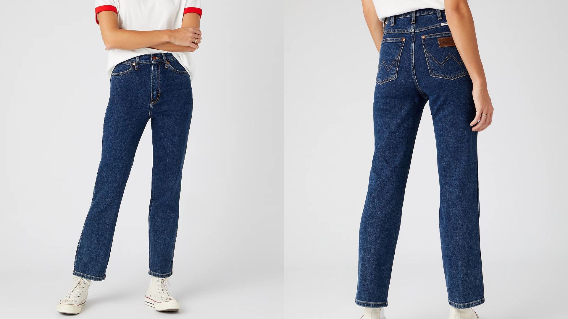 модель в джинсах Wrangler Wild West
